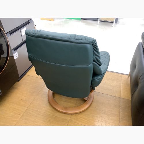 Ekornes (エコーネス) 1人掛けソファー グリーン 1人掛け 総革 ストレスレス レノ クラシック S 幅73㎝