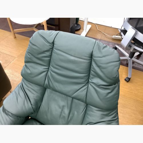 Ekornes (エコーネス) 1人掛けソファー グリーン 1人掛け 総革 ストレスレス レノ クラシック S 幅73㎝