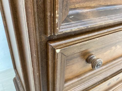 ライティングビューロー ブラウン カギ付