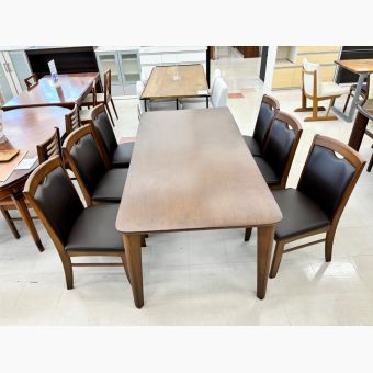 大川家具 (オオカワカグ) ダイニング7点セット ブラウン 7点セット AVENUE TABLE1800