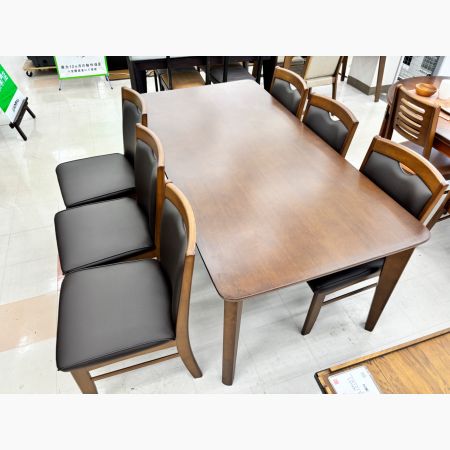 大川家具 (オオカワカグ) ダイニング7点セット ブラウン 7点セット AVENUE TABLE1800｜トレファクONLINE