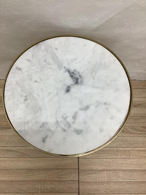 ZARA HOME (ザラホーム) ネストテーブル ホワイト×ゴールド 2点セット 大理石