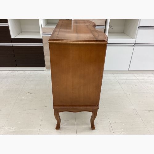 3段チェスト ブラウン 象嵌 猫脚