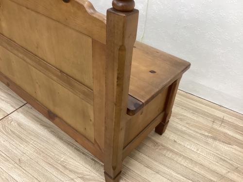 KOSUGA (コスガ) チャーチベンチ ナチュラル フレンチカントリー調 収納付 パイン材 PROVENCE(プロヴァンス)