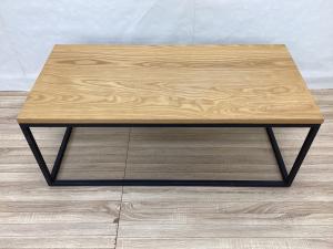 RELAX FORM (リラックスフォーム) センターテーブル ナチュラル×ブラック  アッシュ材×スチール SAVON 幅105㎝