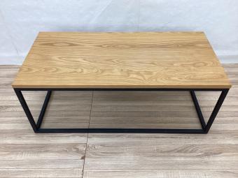 RELAX FORM (リラックスフォーム) センターテーブル ナチュラル×ブラック  アッシュ材×スチール SAVON 幅105㎝