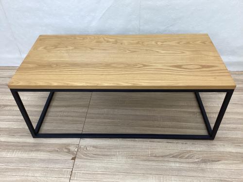 RELAX FORM (リラックスフォーム) センターテーブル ナチュラル×ブラック  アッシュ材×スチール SAVON 幅105㎝