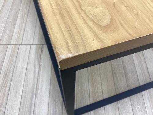 RELAX FORM (リラックスフォーム) センターテーブル ナチュラル×ブラック  アッシュ材×スチール SAVON 幅105㎝