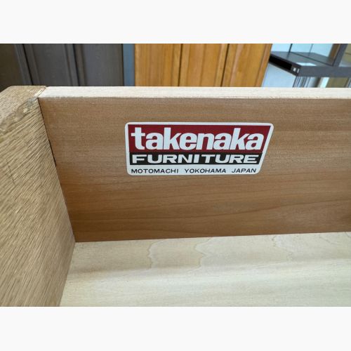 横浜元町 竹中家具 takenaka furniture ハイチェスト ブラウン 6段 木製