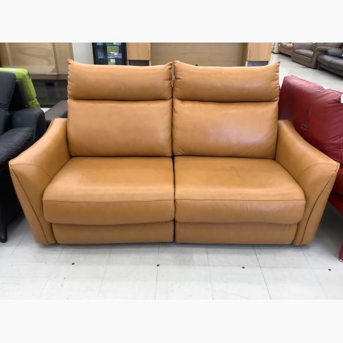 リクライニングソファー キャメル 電動 2.5人掛け 半革