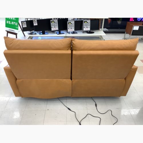 リクライニングソファー キャメル 電動 2.5人掛け 半革