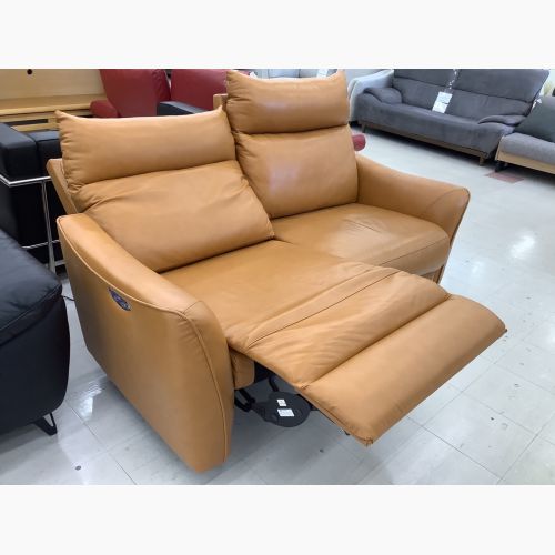 リクライニングソファー キャメル 電動 2.5人掛け 半革