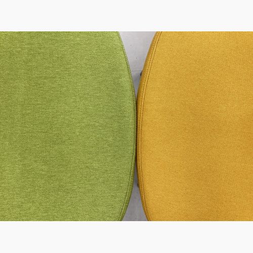 大塚家具 (オオツカカグ) ダイニング5点セット ブラウン/イエロー/グリーン木製 ユノ2 幅135㎝