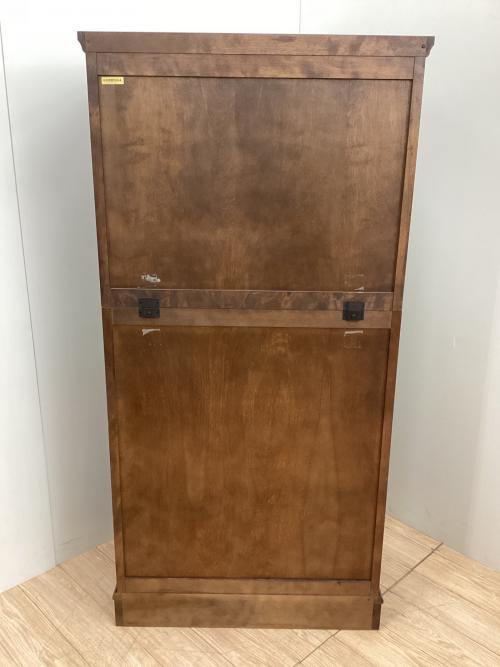 北海道民芸家具 (ホッカイドウミンゲイカグ) ハイチェスト ブラウン 7段/2分割 木製