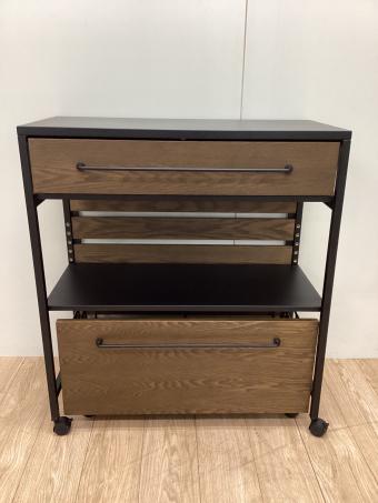 LOWYA (ロウヤ) キッチンキャビネット ブラウン×ブラック