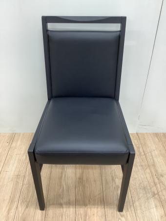 家具の大丸 (カグノダイマル) ダイニングチェアー ダークブラウン×ブラック ラバーウッド無垢×合皮 Napoli