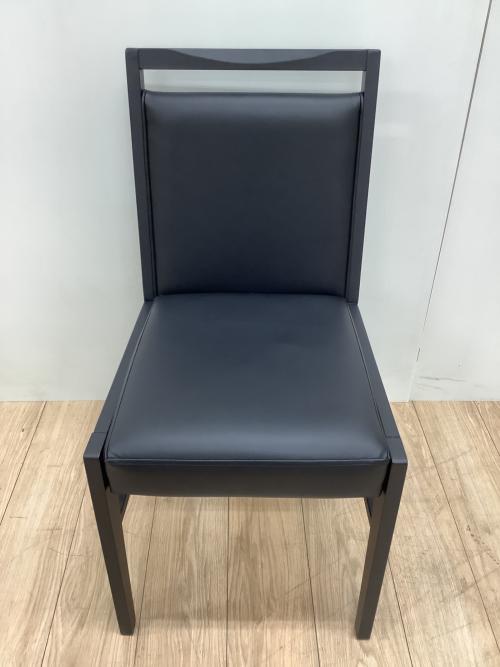 家具の大丸 (カグノダイマル) ダイニングチェアー ダークブラウン×ブラック ラバーウッド無垢×合皮 Napoli