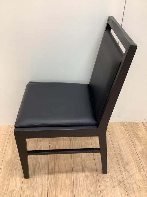 家具の大丸 (カグノダイマル) ダイニングチェアー ダークブラウン×ブラック ラバーウッド無垢×合皮 Napoli