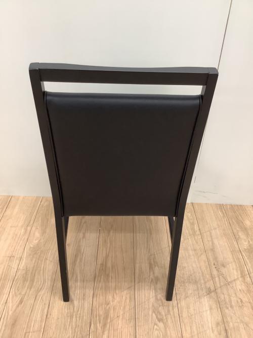 家具の大丸 (カグノダイマル) ダイニングチェアー ダークブラウン×ブラック ラバーウッド無垢×合皮 Napoli