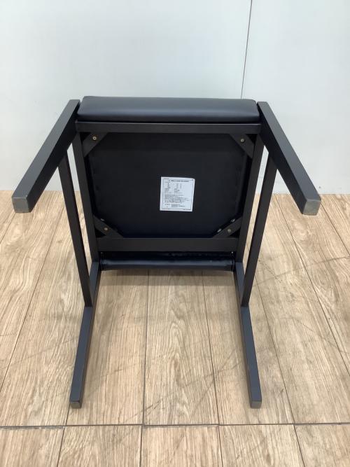 家具の大丸 (カグノダイマル) ダイニングチェアー ダークブラウン×ブラック ラバーウッド無垢×合皮 Napoli