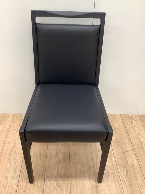 家具の大丸 (カグノダイマル) ダイニングチェアー ダークブラウン×ブラック ラバーウッド無垢×合皮 Napoli