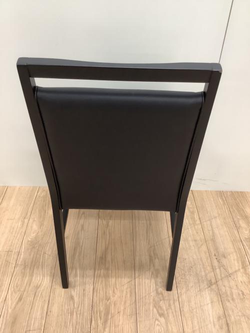 家具の大丸 (カグノダイマル) ダイニングチェアー ダークブラウン×ブラック ラバーウッド無垢×合皮 Napoli