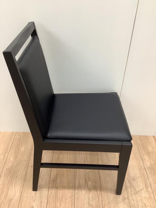 家具の大丸 (カグノダイマル) ダイニングチェアー ダークブラウン×ブラック ラバーウッド無垢×合皮 Napoli