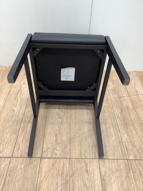 家具の大丸 (カグノダイマル) ダイニングチェアー ダークブラウン×ブラック ラバーウッド無垢×合皮 Napoli