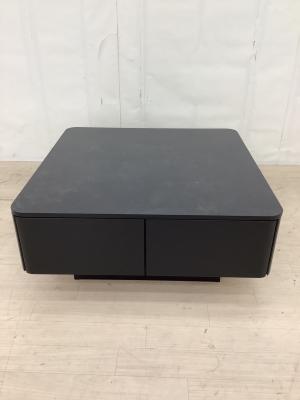 Meuble Finuras ローテーブル メラミン天板 収納付き ブラック