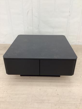 Meuble Finuras ローテーブル メラミン天板 収納付き ブラック