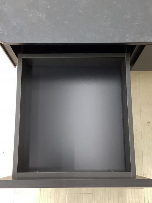 Meuble Finuras ローテーブル メラミン天板 収納付き ブラック