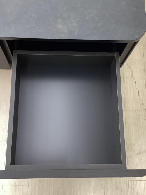 Meuble Finuras ローテーブル メラミン天板 収納付き ブラック