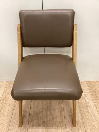 EASY LIFE (イージーライフ) ダイニングチェアー ブラウン×ダークブラウン 木製×リサイクルレザー ZETT