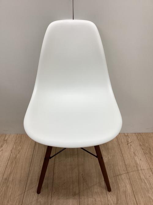 Herman Miller (ハーマンミラー) シェルチェア- ホワイト プラスチックサイドシェルチェア ダウェルベース メープル脚