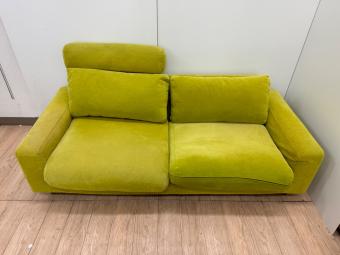 無印良品 (ムジルシリョウヒン) 2人掛けソファー グリーン ファブリック