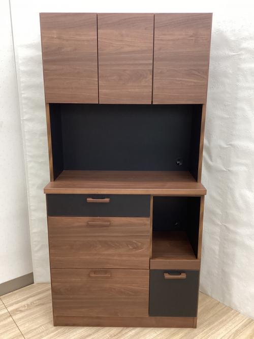 東馬 (トウマ) レンジボード ブラウン×ブラック 3枚扉