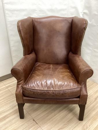 HALO (ハロ) 1人掛けソファー ブラウン 総本革張り（バイカータン） DOWNING CHAIR