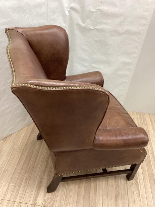 HALO (ハロ) 1人掛けソファー ブラウン 総本革張り（バイカータン） DOWNING CHAIR