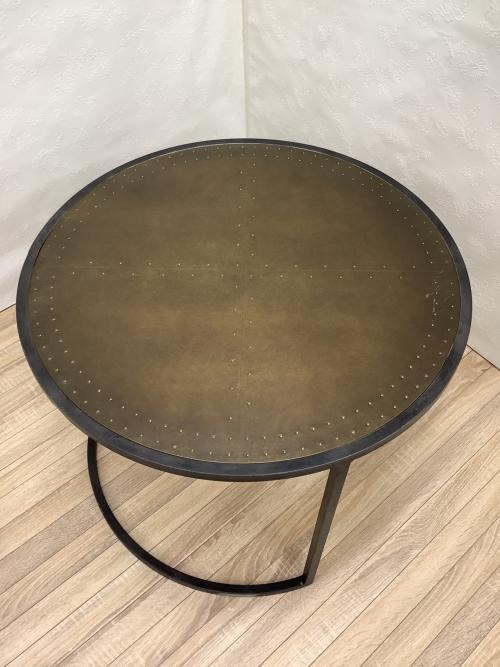 Knot antiques (ノットアンティークス) サイドテーブル ブラウン×ブラック 246 エルマ