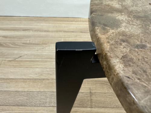 Armonia (アルモニア) ネストテーブル マルチカラー×ブラック  2点セット 天然大理石×アイアンフレーム Divino 直径50㎝