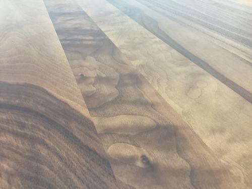 NOW HERE LIKE HOME ダイニング5点セット ブラウン オーク材×ウォールナット リス 幅135㎝