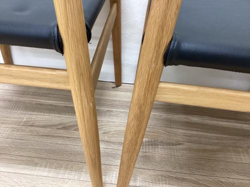 NOW HERE LIKE HOME ダイニング5点セット ブラウン オーク材×ウォールナット リス 幅135㎝