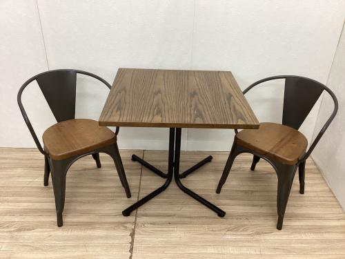 東谷 (アズマヤ) ダイニング3点セット ナチュラル×ブラック END-223T/PC-263 オーク材×スチール/アッシュ材×スチール ダリオ 幅75㎝