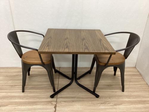 東谷 (アズマヤ) ダイニング3点セット ナチュラル×ブラック END-223T/PC-263 オーク材×スチール/アッシュ材×スチール ダリオ 幅75㎝