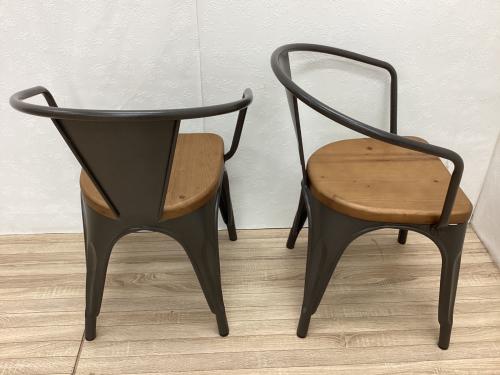 東谷 (アズマヤ) ダイニング3点セット ナチュラル×ブラック END-223T/PC-263 オーク材×スチール/アッシュ材×スチール ダリオ 幅75㎝