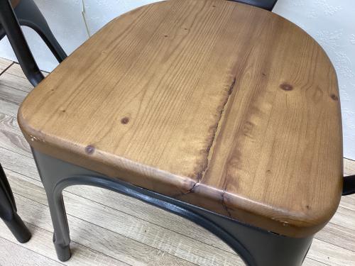 東谷 (アズマヤ) ダイニング3点セット ナチュラル×ブラック END-223T/PC-263 オーク材×スチール/アッシュ材×スチール ダリオ 幅75㎝