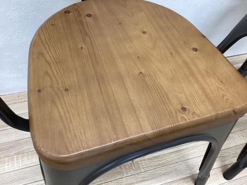 東谷 (アズマヤ) ダイニング3点セット ナチュラル×ブラック END-223T/PC-263 オーク材×スチール/アッシュ材×スチール ダリオ 幅75㎝