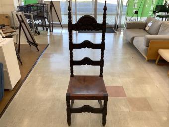 チェア ダークブラウン×ブラウン アンティーク調 1人掛け