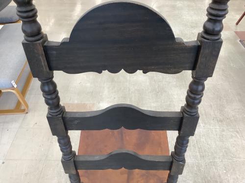 チェア ダークブラウン×ブラウン アンティーク調 1人掛け