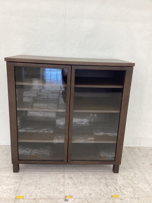 無印良品 (ムジルシリョウヒン) キャビネット ブラウン 2枚扉